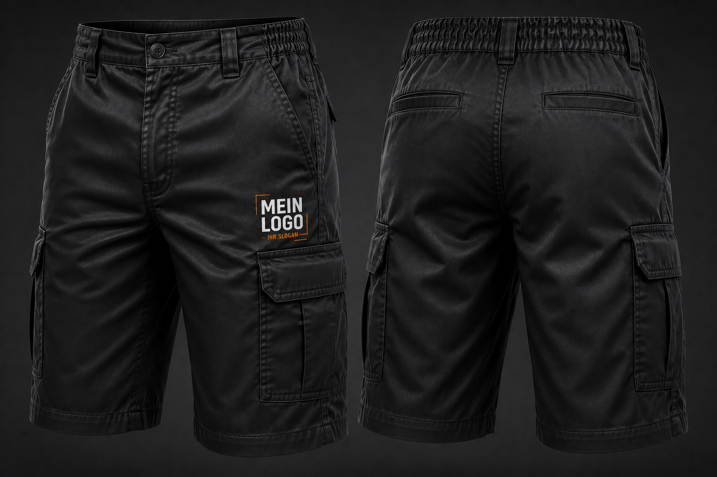 Kurze Hose mit Firmenlogo